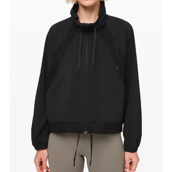 lululemon athletica Jackets & Blazers - Lululemon Women's Get Going Jacket Full Zip Black Size 4 Mesh Panel Lightweight